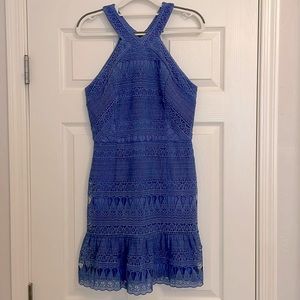 Greylin purple lace halter dress